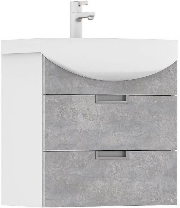 Тумба под раковину Volna Vario Z.60.2Y tpVARIO.Z60.2Y-09 подвесная Цемент Белая