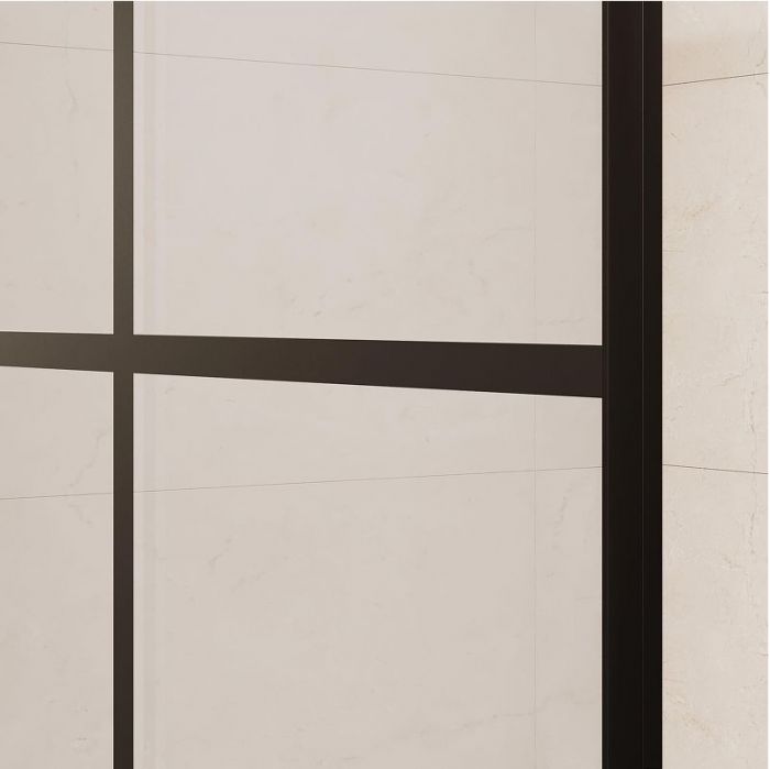 Душевая перегородка RGW Walk In WA-11-B 90 профиль Черный стекло прозрачное