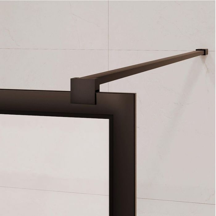 Душевая перегородка RGW Walk In WA-11-B 90 профиль Черный стекло прозрачное