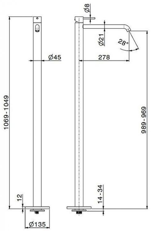 Смеситель для раковины Newform XT 4221E.21.018 цвет Хром