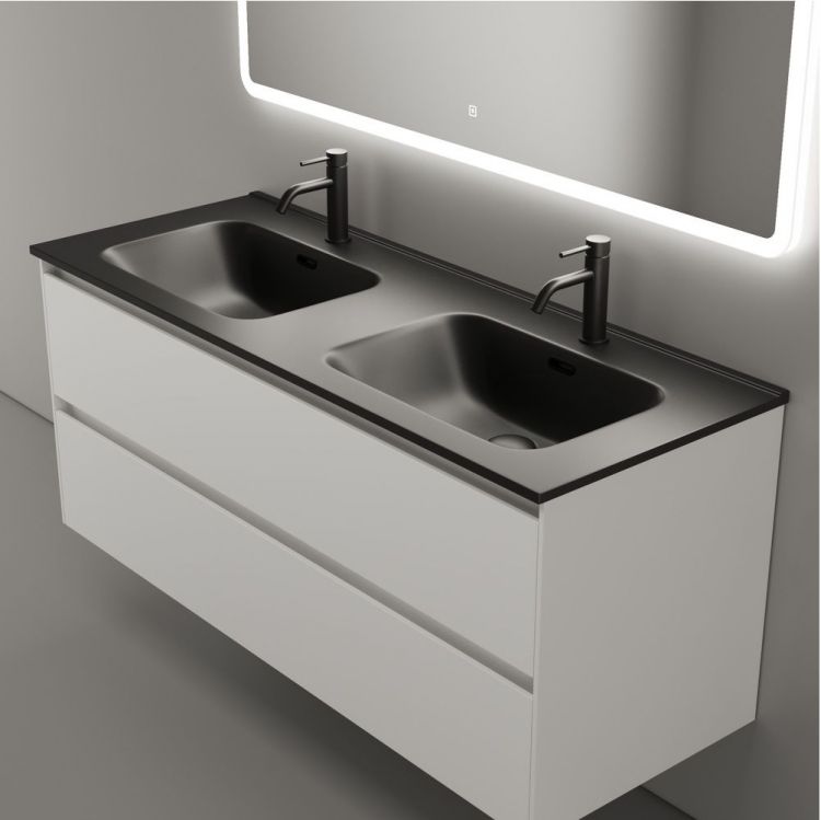 Тумба подвесная SANCOS под раковину Cento белый глянец, 1190х450х500, CN120-2W