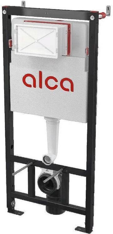 Инсталляция Alcaplast AM101/1120-4:1 RU M678-0001 для унитаза с Черной матовой клавишей смыва