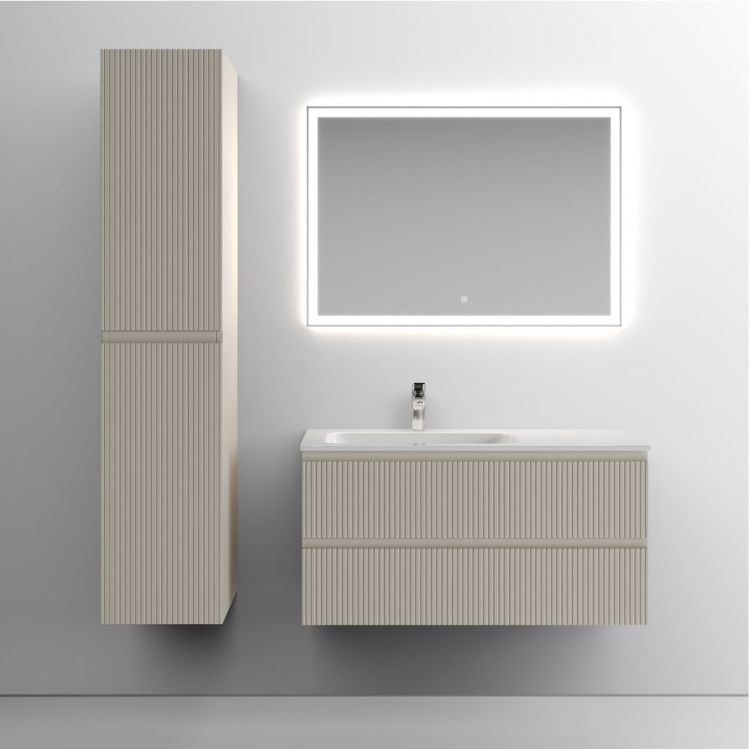 Тумба подвесная SANCOS под раковину Snob T левая, Beige Soft 995х445х500, SNT100LCE Тумба подвесная SANCOS под раковину Snob T левая, Beige Soft 995х445х500, SNT100LCE