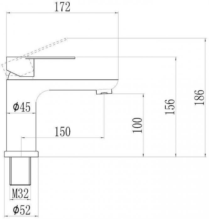 Смеситель для раковины Fmark FS8801 цвет Сатин