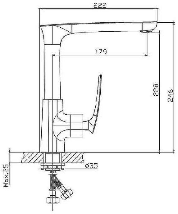 Смеситель для кухни Haiba HB71616 Хром