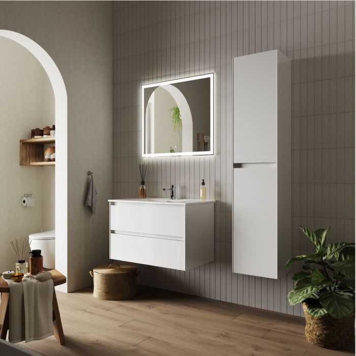 Шкаф-пенал SANCOS Cento подвесной, белый глянец 350х300х1600, PCN35W