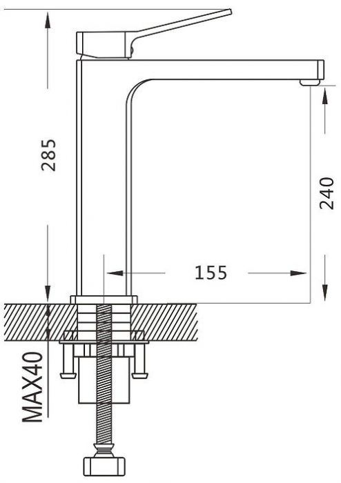 Смеситель для раковины Raffine F1199C цвет Белый
