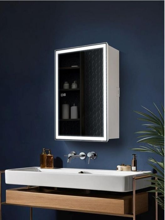 Зеркальный шкаф AQUAme AQM9201 60 с подсветкой цвет Белый