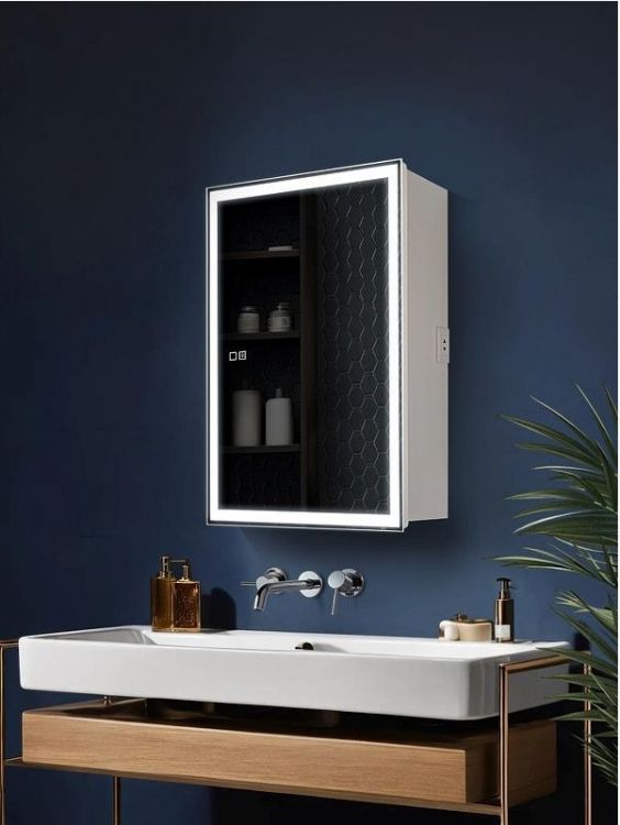Зеркальный шкаф AQUAme AQM9201 60 с подсветкой цвет Белый
