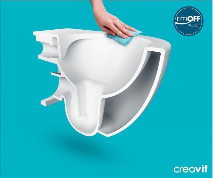 Унитаз биде Creavit Free FE322-00CB00E-0000 подвесной Белый без сиденья