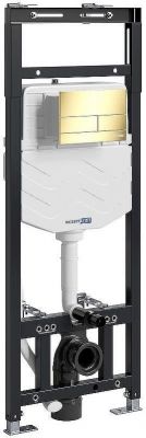 Инсталляция WasserKRAFT Alme 15TLT.010.ME.PG04 для унитаза с клавишей смыва Золото