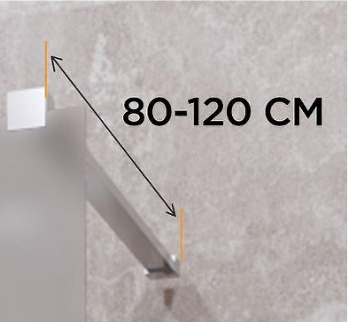 Душевая перегородка Radomir Walk-in G1 110 1-10-0-0-0-1901 профиль Хром стекло матовое