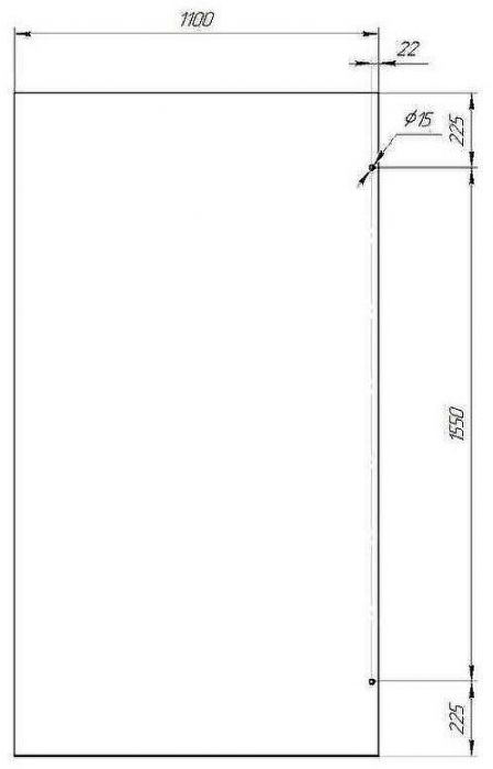 Душевая перегородка Radomir Walk-in G1 110 1-10-0-0-0-1901 профиль Хром стекло матовое