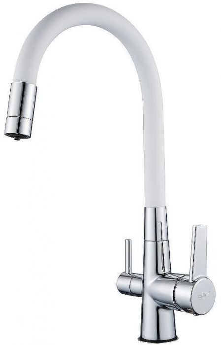 Смеситель для кухни D-Lin D159317-3 Хром Белый