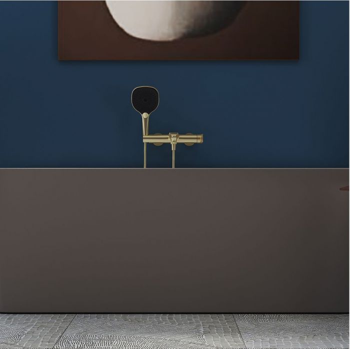 Смеситель для ванны AQUEDUTO LINHA,  шлифованное золото (LIN0650)