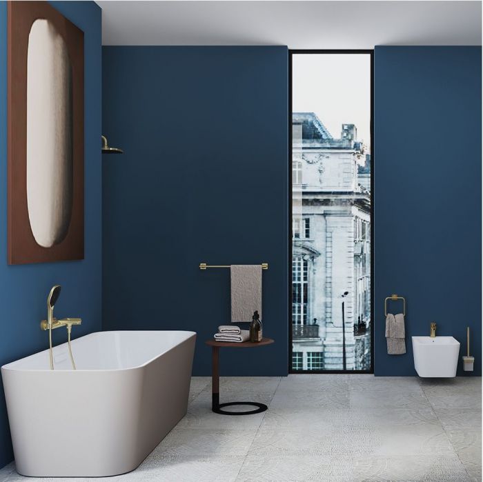 Смеситель для ванны AQUEDUTO LINHA,  шлифованное золото (LIN0650)