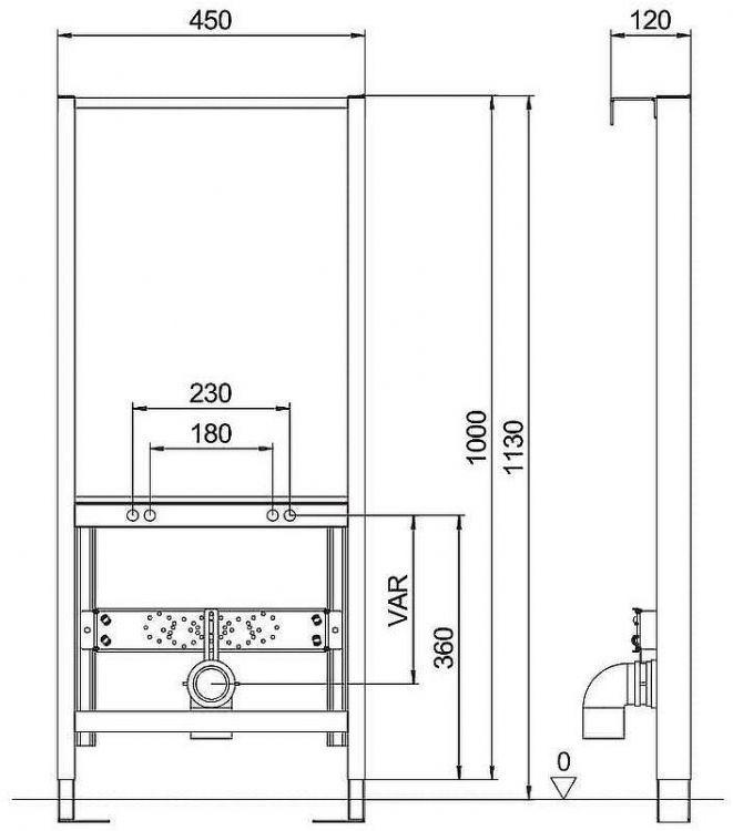 Инсталляция Aquanika Basic 10.614.450.00 new для биде Синяя