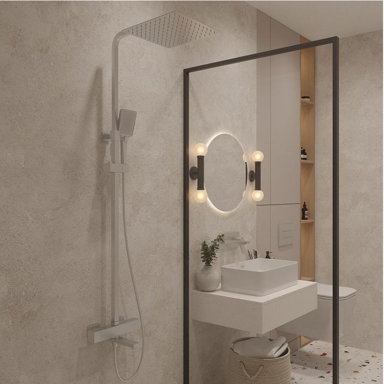 Душевая система Oliveeka Y OL-739902-BN с термостатом цвет Никель матовый Душевая система Oliveeka Y OL-739902-BN с термостатом цвет Никель матовый