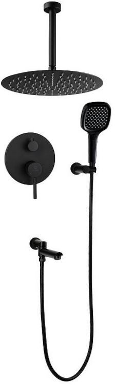 Душевая система FILARETE Roun FL1027BL цвет Черный матовый Душевая система FILARETE Roun FL1027BL цвет Черный матовый