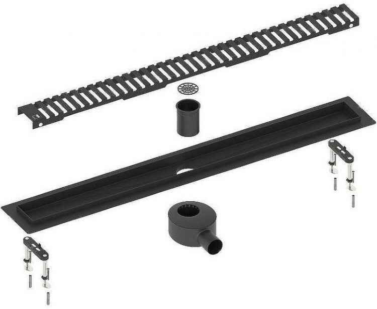 Душевой лоток Timo Drain System 90 DS230109/03 с Черной матовой решеткой