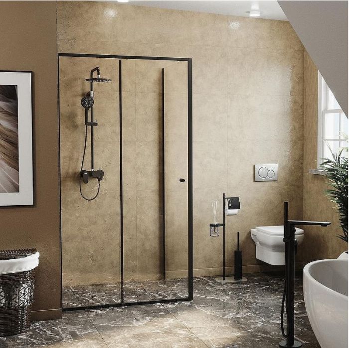 Душевой уголок WasserKRAFT Dill 100x90 61S22 профиль Черный матовый стекло прозрачное
