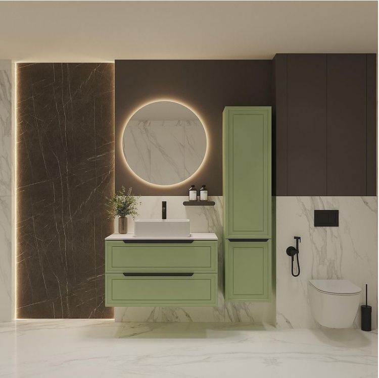 Шкаф пенал ЗОВ Севилья 35 PSF цвет Фисташковый