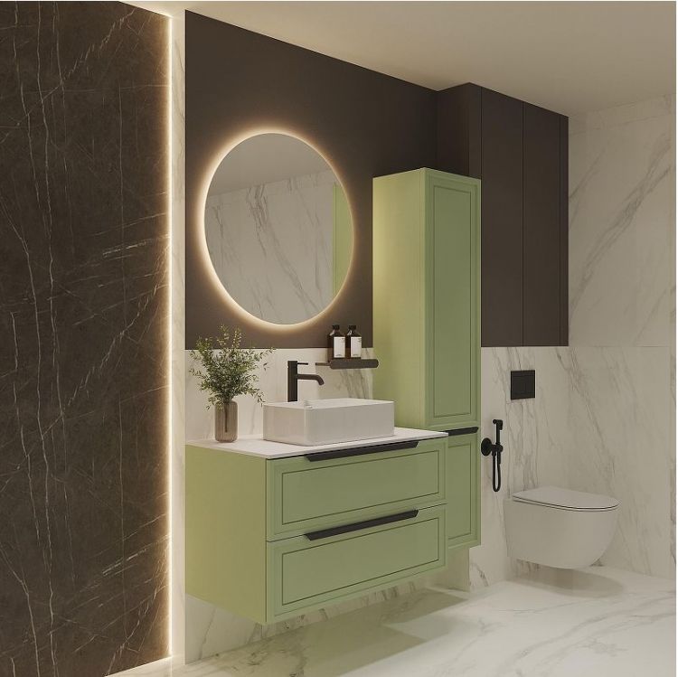 Шкаф пенал ЗОВ Севилья 35 PSF цвет Фисташковый