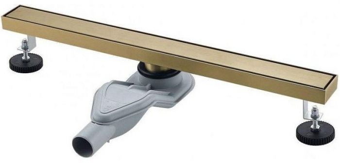 Душевой лоток Grocenberg 60 T600MG с решеткой Золото матовое / под плитку