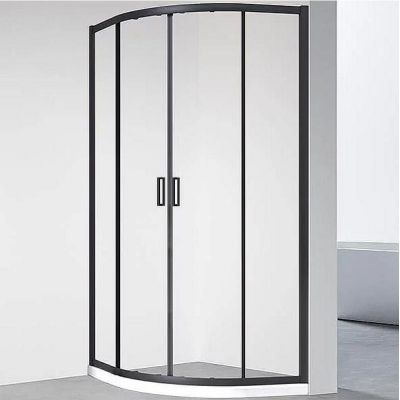 Душевой уголок Veconi Rovigo RV01B 80х80 RV01B-80-01-C7 профиль Черный матовый стекло прозрачное