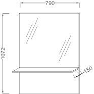 Зеркало Jacob Delafon STRUKTURA EB1213 79 см