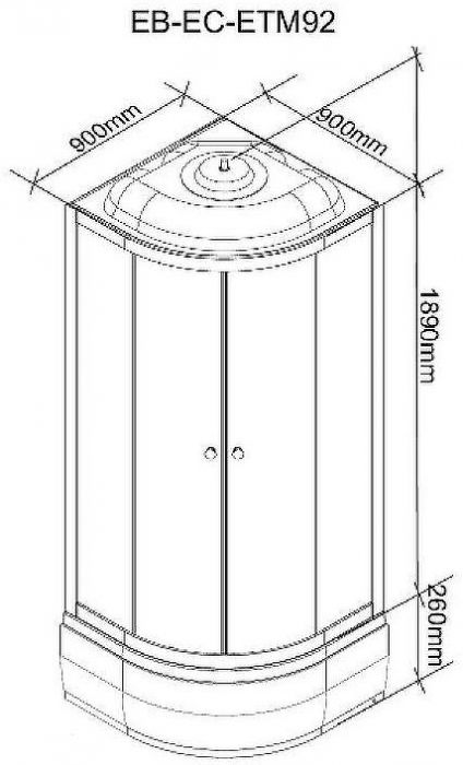 Душевая кабина Parly Classic Эконом 90x90 ECM921 без гидромассажа