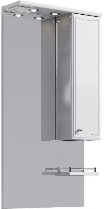 Зеркало со шкафом Aqwella Барселона 60 Ba.02.06 с подсветкой Белое