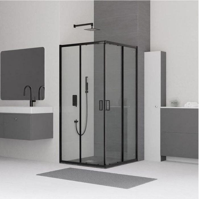 Душевой уголок RGW Classic CL-34B 80х80 32093488-14 профиль Черный стекло прозрачное