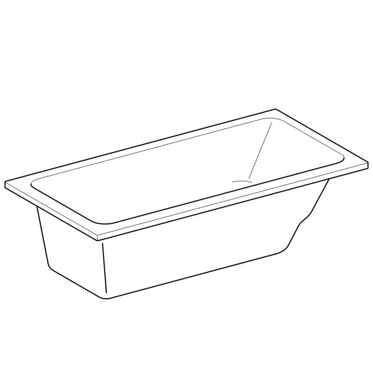 Акриловая ванна Geberit Renova Nr.1 160x80, 657360000 Акриловая ванна Geberit Renova Nr.1 160x80, 657360000