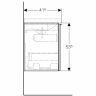 Тумба под раковину Geberit Acanto Compact, 60x42, песчаный [500.614.JL.2]