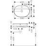 Hansgrohe Xuniva U Раковина-чаша 60x45см., накладная, 1 отв., цвет: белый