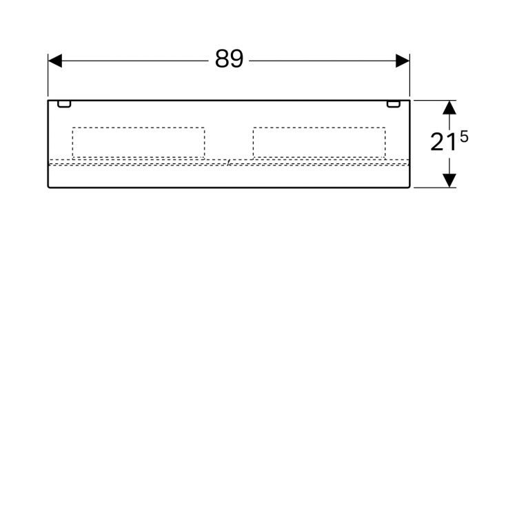 Шкафчик с зеркалом Geberit Acanto, 89x22, дуб Мистик [500.646.00.2]