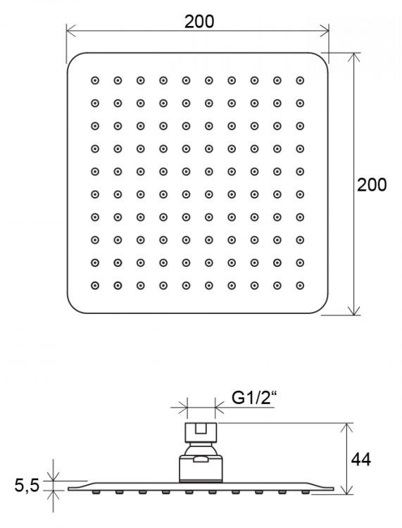 Верхний душ Ravak Chrome 982.01 Slim Верхний душ Ravak Chrome 982.01 Slim