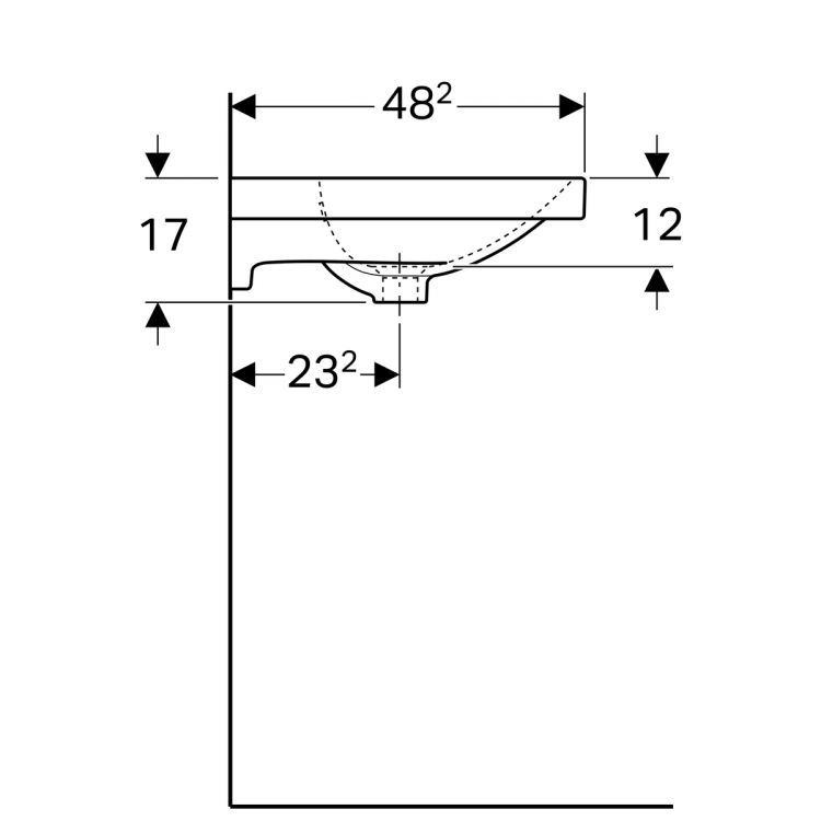 Раковина Geberit Acanto, 500.620.01.2