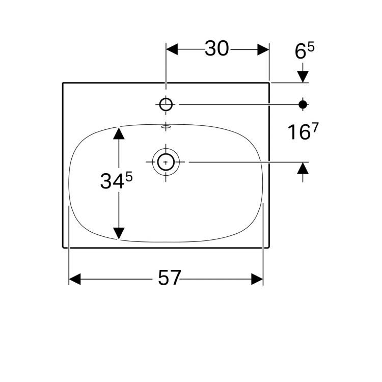 Раковина Geberit Acanto, 500.620.01.2