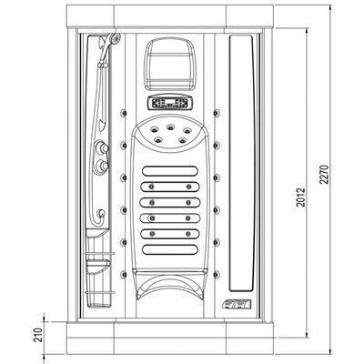 Душевая кабина Aquanet Fiji прозрачное стекло, с г/м
