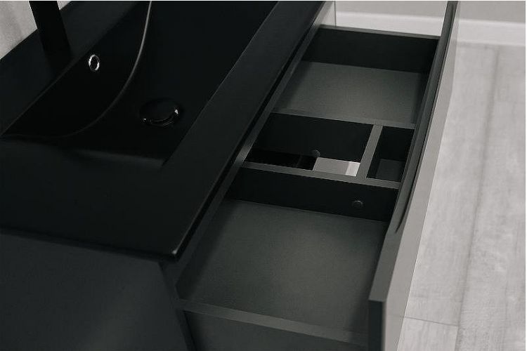 Тумба с раковиной Bond Wave 80 T01807-S05B подвесная Графит матовый Тумба с раковиной Bond Wave 80 T01807-S05B подвесная Графит матовый