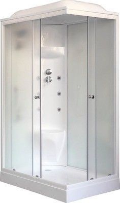 Душевая кабина Royal Bath RB 8120HP7-WC-CH (белое/матовое) левая