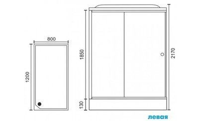 Душевая кабина Royal Bath RB 8120HP7-WC-CH (белое/матовое) левая Душевая кабина Royal Bath RB 8120HP7-WC-CH (белое/матовое) левая