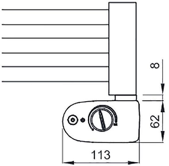 Электрический полотенцесушитель Irsap Ares 580x818 EIS058K01IR01NNN Белый