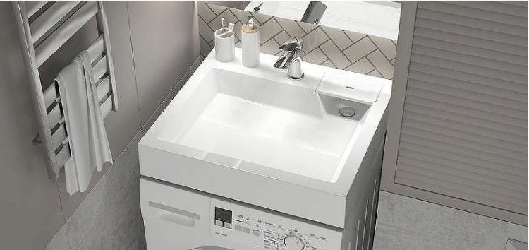 Раковина Azario Slim 60 CS00078302 на стиральную машину Белая