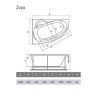 Акриловая ванна Relisan Zoya 140x90 L Гл000001247 без гидромассажа