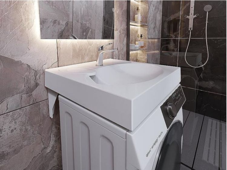 Раковина Paola Liguria 60x60 на стиральную машину Белая глянцевая Раковина Paola Liguria 60x60 на стиральную машину Белая глянцевая