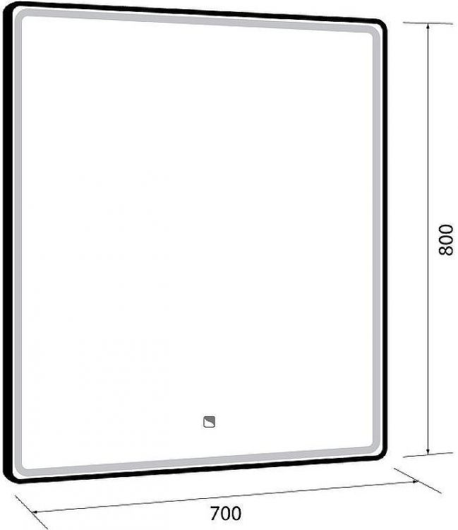 Зеркало Dreja Point 70 99.9028 с подсветкой Белый с сенсорным выключателем