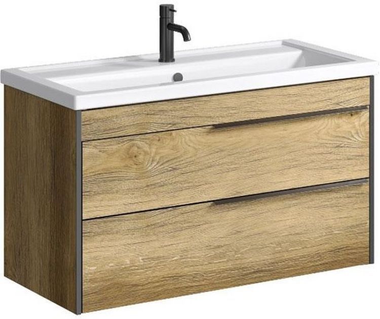 Тумба под раковину Aqwella Fargo 100 FRG0110DB Дуб балтийский